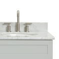 thumbnail image 3 of Ariel Hamlet 43 In. Right Offset Oval Sink Vanity With 0.75 In. Carrara White Countertop In Grey, 3 of 11