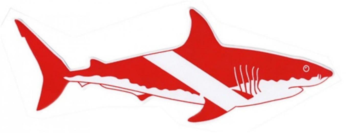 Large Dive Shark Sticker for Scuba and Snorkelers 