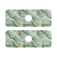 thumbnail image 2 of Faucet Mat for Kitchen Sink 15'' Sink Splash Guard Mat Super Absorbent Fast Drying Drain Pad Soft Green Marble 2 Pack, 2 of 9