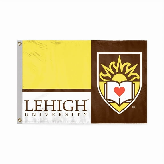 AGAS Lehigh University Hawks Flag 2x3 ft Durable Polyester with Brass Grommets - College Banner NCAA Flags