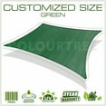thumbnail image 3 of Colourtree Custom Size 9' x 14' Rectangle Green Sun Shade Sail Canopy UV Air & Water Permeable - Commercial Standard Heavy Duty - 190 GSM - 3 Years Warranty ( We Make Custom Size ), 3 of 9