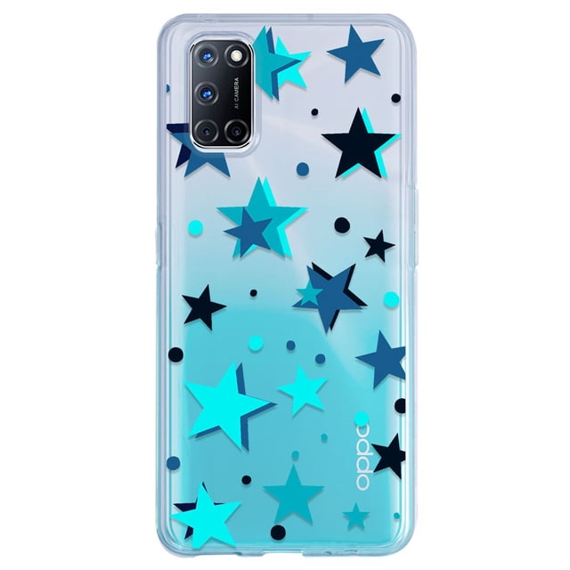 Funda para Oppo A72 InstaCase Estrellas Azules Uso Rudo Antigolpes