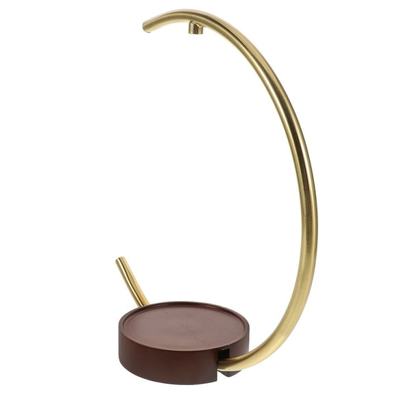 DECOMELODY Aroma Lamp Moon Shape Coffee 11.8X11.0X4.7In Iron Wood 1Set