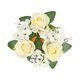 thumbnail image 4 of Anillo de vela, corona de rosas artificiales, minicoronas, candelabro de pilar, guirnalda de velas bohemias para mesa, sala de estar, decoración del amarillo amarillento, 4 of 9