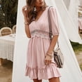 thumbnail image 3 of Vestido Causal,Vestido De Mujer Vestido Causal Con Cuello VV Vestido De Mujer Rendimiento Probado, 3 of 6
