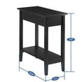 Flip Top Chairside Table with Storage, Narrow Side Tables for Small