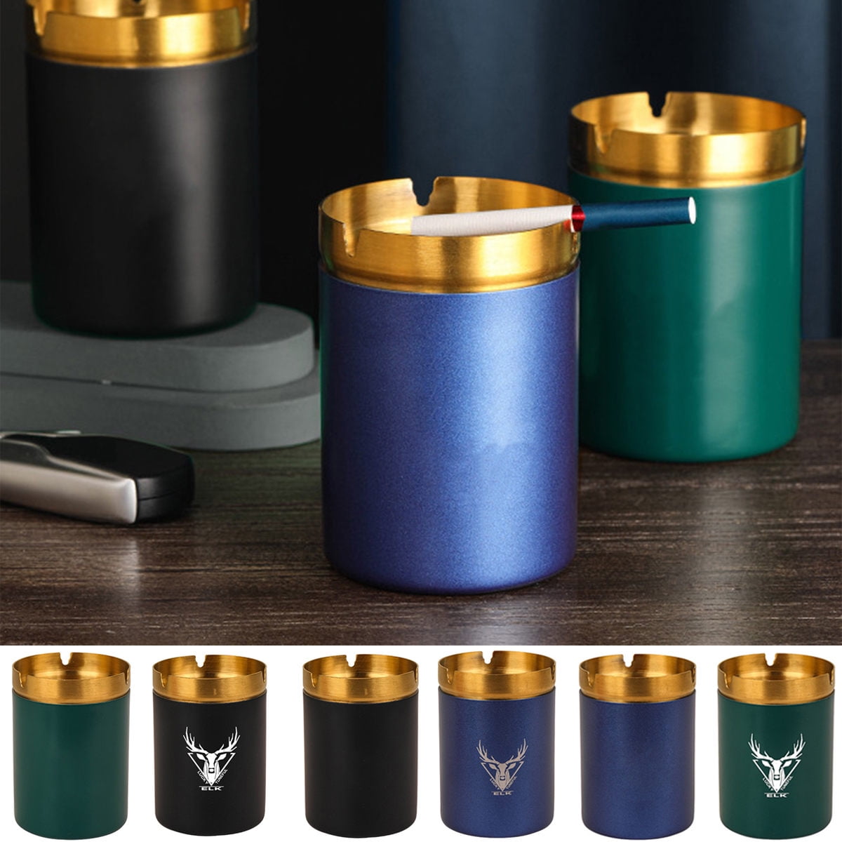 Dream Lifestyle Car Ashtray Smokeless, Stainless Steel Ashtrays