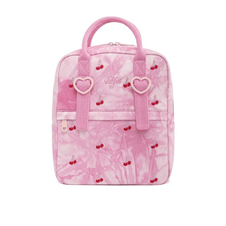 Loungefly Valfre Pink Dye Cherry Denim Double Strap Shoulder Bag
