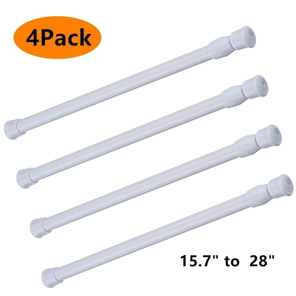Inkach Tension Rods 4 Pack Adjustable, 108 Inch Tension Curtain Rod
