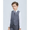 thumbnail image 5 of Lycody Boy's Suit Vest with Bowtie and Tie Kids Suits for Teen Adjustable Back Strap Vest Set Tie and Bowtie for Wedding Graduate Prom Party, 5 of 6