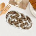 thumbnail image 5 of SSZMDLB under $5 Scandinavian Heat Insulating Mat, Round Cotton Linen Table Protector Coaster, for Kitchen Dining Table Countertop Hot Pot Pad, 5 of 6