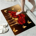 thumbnail image 5 of YIMEIS Rose Gold Butterfly Kitchen Mat Rug Set - Perfect for Kitchen Counter, 16''*24''/20''*32''/47''*18'', Functional for Decoration, 5 of 10