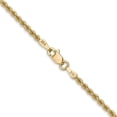 thumbnail image 3 of 14K Yellow Gold Rope Chain Necklace 18 inch 2.25 mm Regular with Lobster Clasp, 3 of 4