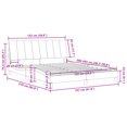 thumbnail image 4 of vidaXL Bed Frame with Headboard Light Grey 152x203 cm Velvet, 4 of 5