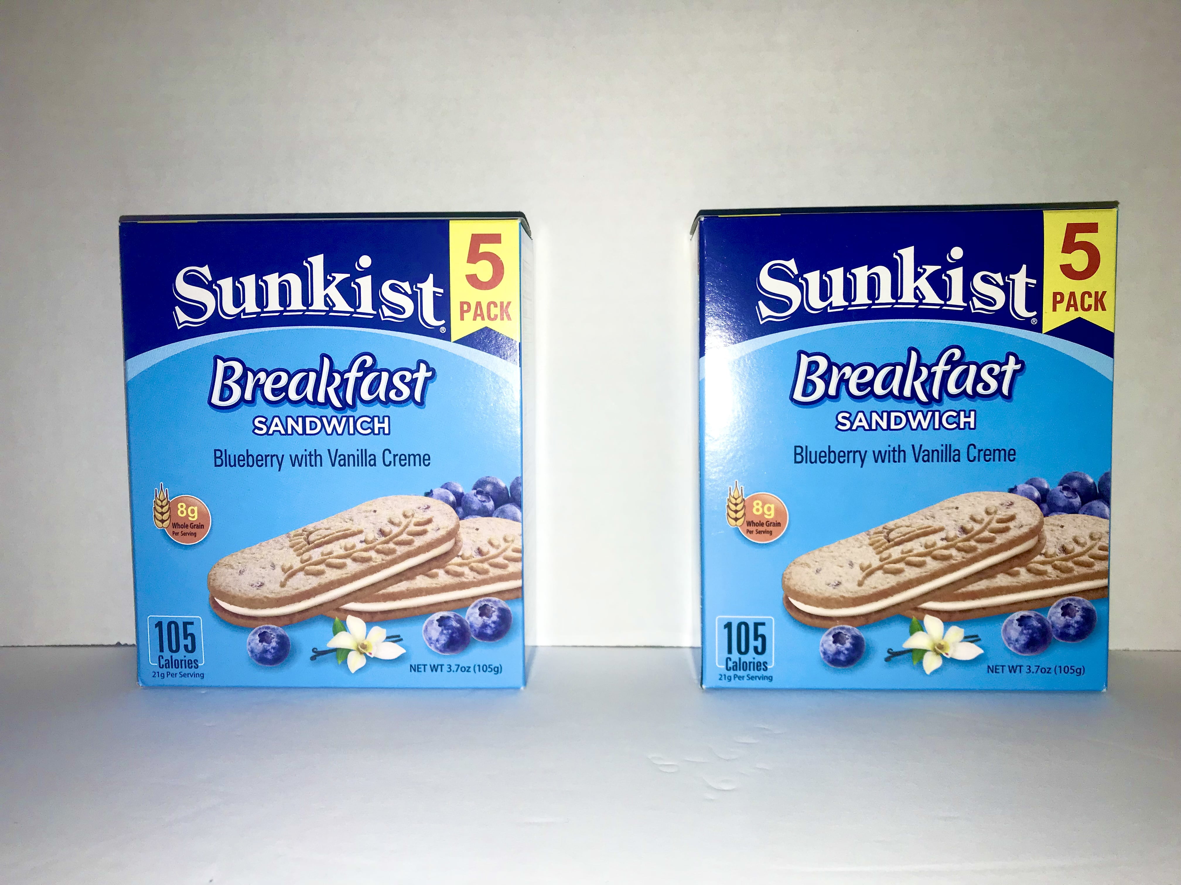 CGT Sunkist Breakfast Blueberry With Vanilla Creme Sandwich Nutritious