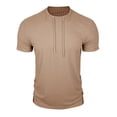 thumbnail image 2 of Eltusu Men's Athletic T-Shirts, Gym Pullover Summer Crew Neck Short Sleeve Tops Khaki Size M, 2 of 7