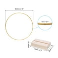 thumbnail image 2 of Uxcell 8Inch Metal Floral Hoop with Stand, 6 Pcs Round Macrame Dream Catcher Ring for Party Table Centerpiece, Gold, 2 of 6