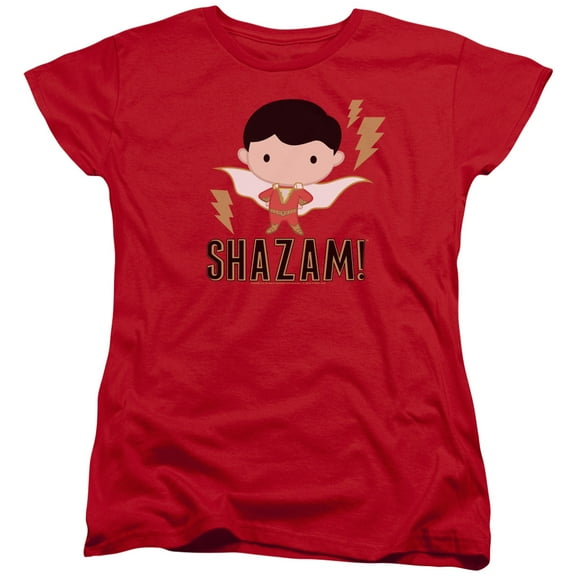 Shazam Movie Shazam Chibi Women's T-Shirt Red