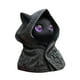 thumbnail image 3 of Figura decorativa coleccionable de gato encapuchado gótico, estatua de resina creativa Ojos morados, 3 of 9