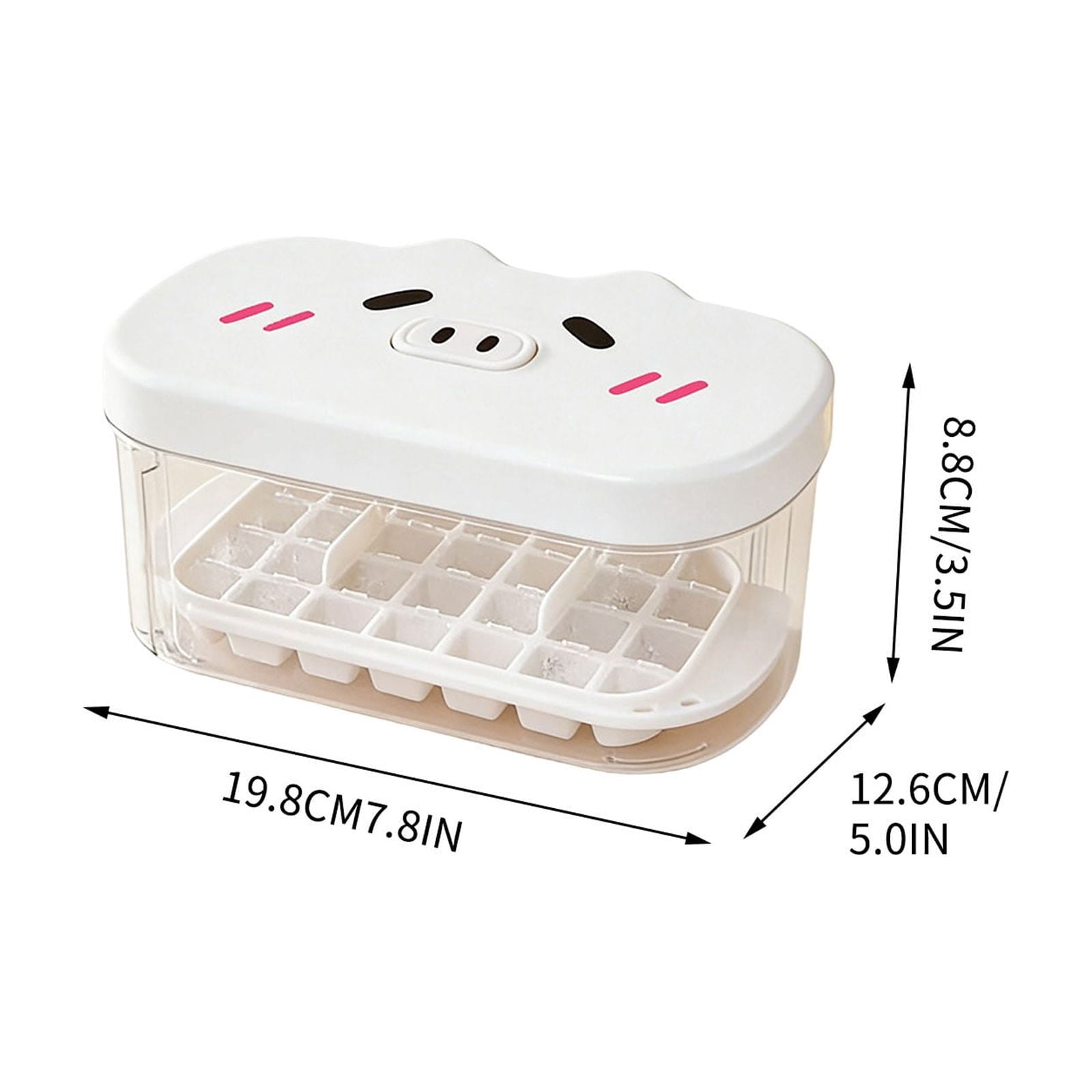 SSZMDLB 3Pcs Cartoon Pig Ice Tray, One-Press Silicone Ice Maker , Easy Release Ice Maker for Kitchen Freezer, Cute Animal Shape Ice Maker Tray for Party Drinks