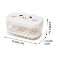 thumbnail image 3 of Bandeja para cubitos de hielo con forma de cerdito y molde de silicona a presión: un solo botón para extraer fácilmente el hielo, silicona de grado alimenticio, incluye pala para hielo, divertida, 3 of 6