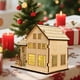 thumbnail image 4 of Decoraciones navideñas, adornos navideños, regalos navideños: casitas navideñas de madera hechas a mano con luces para manualidades. Decoración de casitas de troncos., 4 of 8