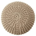 thumbnail image 2 of Round Pouf Foot Stool Ottoman by Sweet Home Collection, Taupe, 2 of 6