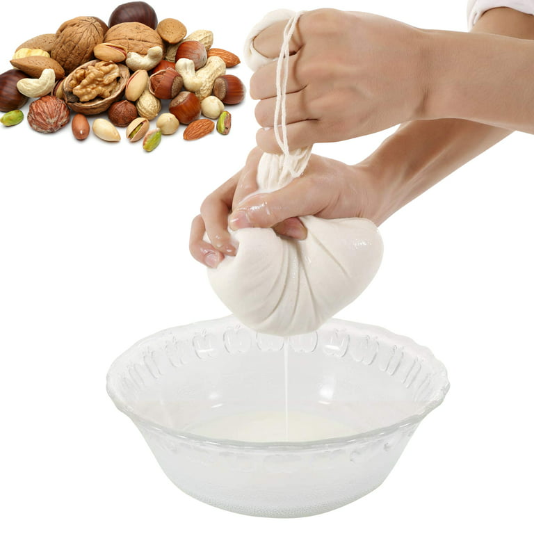 Reusable Cotton Food Filter Mesh Bag Nut Milk Bean Muslin Soup Filter  Supplies