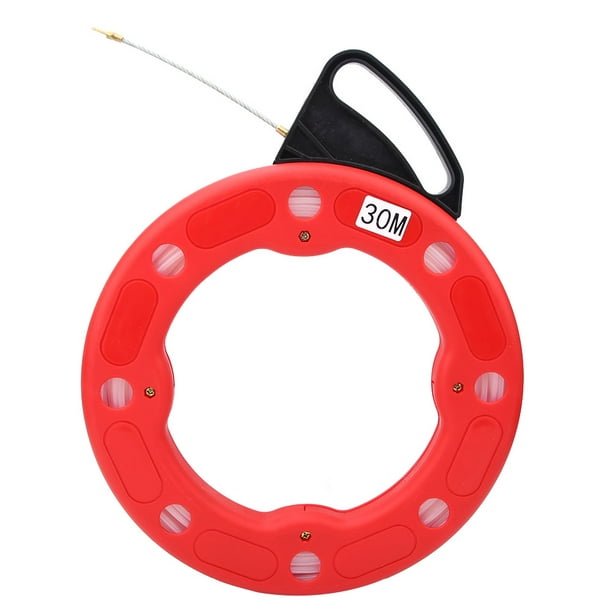 Fiberglass Fish Tape, 4.0mm 30m Heavy Duty Non-Conductive Reel Puller, For  Pulling Fishing Tools Wire Pulling Tools Fishing 
