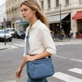 thumbnail image 4 of Blue Female Shoulder Bag Crossbody Fashionable Versatile Multi Compartment Lightweight Commuting Oxford Cloth, 4 of 7