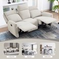 thumbnail image 3 of Bonzy Home Fabric 3-Seat Manual Reclining Sofa — Dual Recliner Couch with Fixed Center Seat for Living Room & Meeting Room, 3 of 7