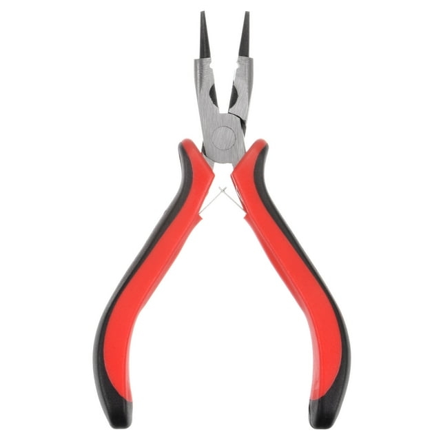 Mini Redonda Punta Pinzas 4,5 Pulgadas Cónica Mandíbula Precisión Fina Pinza con Plástico Mango para Bricolaje Artesanía Joyería Fabricación