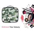 thumbnail image 6 of FORMRS Travel Makeup Bag Large Capacity Train Case Cosmetic Organizer with Adjustable Dividers, Army Green Camouflage Pattern, 6 of 8