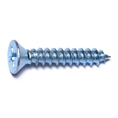 

#8 x 1 Zinc Plated Steel Phillips Flat Head Sheet Metal Screws