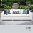 thumbnail image 2 of Afuera Living Contemporary 3 Piece Wicker Patio Sofa in White, 2 of 2