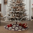 thumbnail image 4 of Rateoe funny Skull star Pattern Christmas Tree Skirt with Ties , Christmas Tree Decorations, Farmhouse Christmas Decor Xmas Holiday Decorations-30", 4 of 6