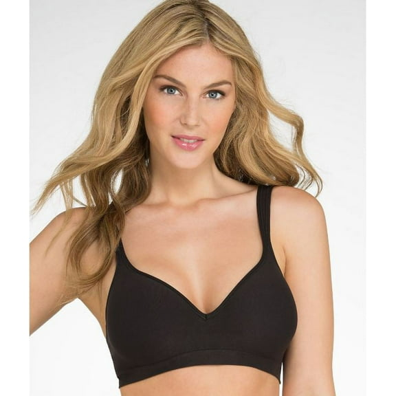 BALI BLACK COMFORT REVOLUTION WIRE-FREE BRA, SIZE US 38DD NWOT