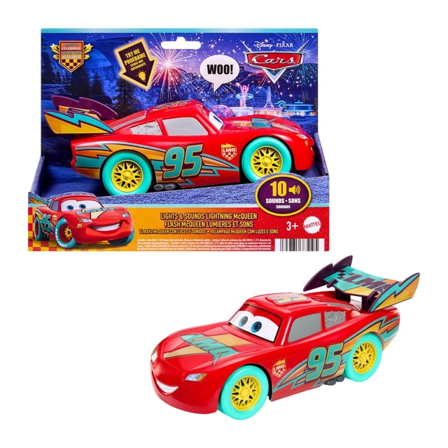 Vehículo de Juguete Mattel Cars de Disney y Pixar Rayo McQueen Luces y Sonidos