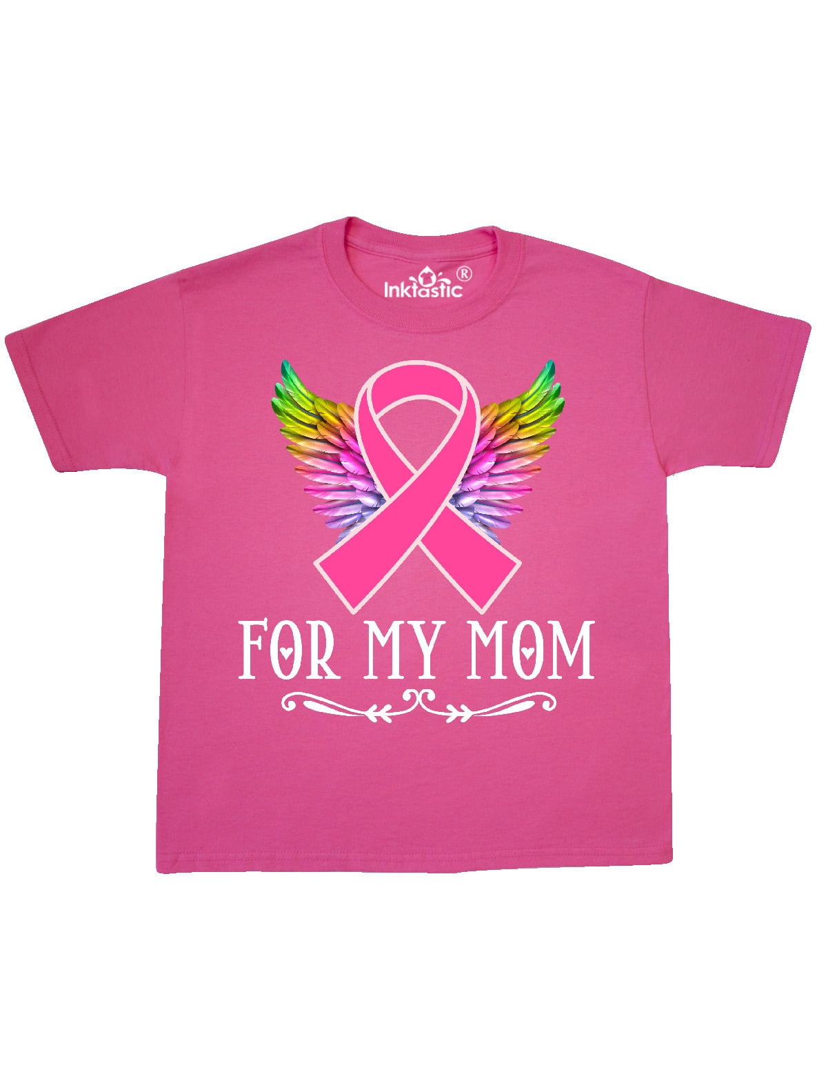 Breast Cancer Ribbon For My Mom Youth T-Shirt - Walmart.com - Walmart.com