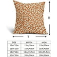 thumbnail image 5 of Leopard Print Pillow Covers 18x18 Set of 2 Fall Orange Beige Cheetah Animal Print Preppy Decorative Outdoor Pillowcases Chinoiserie Farmhouse Throw Cushion Case Decor for Couch Sofa Bed, 5 of 6