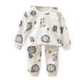 thumbnail image 5 of TAmten Toddler Boy 2-piece Pajamas Sleepwear Pjs for Baby Cute Soft Clothes Suit Dailywear & Loungewear Outfits Set Kids Clothing Outfits Size 1-2 Years, 5 of 5