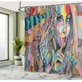 thumbnail image 5 of Ambesonne Abstract Art Shower Curtain, Fantasy Portrait, 69"Wx70"L, Multicolor, 5 of 5