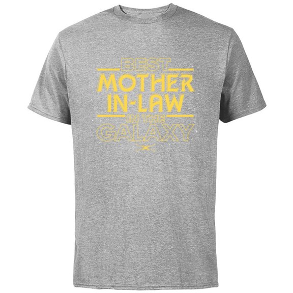Star Wars Best Mother-in-Law in the Galaxy Mother’s Day - Short Sleeve Cotton T-Shirt for Adults - Customized-Athletic Heather