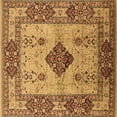 thumbnail image 1 of Ahgly Company Indoor Square Oriental Brown Industrial Area Rugs, 5' Square, 1 of 4
