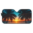 thumbnail image 2 of Yuyamidu Coconut Tree Sunshade for Car Windshield Sunset Car Shade Front Windshield for Car SUV Truck Van Seaside Car Sun Shade UV Sun and Heat Reflector, 2 of 5