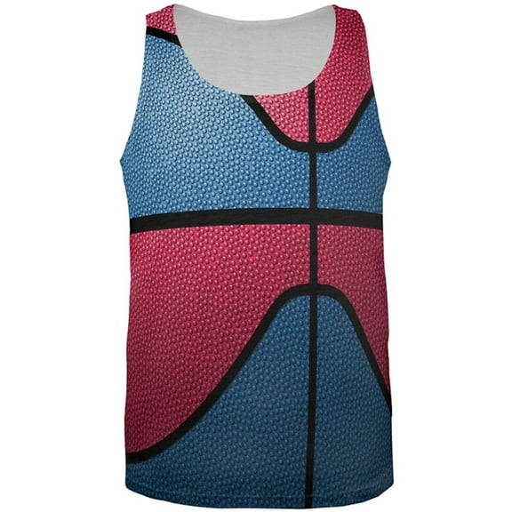Championship Basketball Blue and Red All Over Mens Tank Top Multi SM