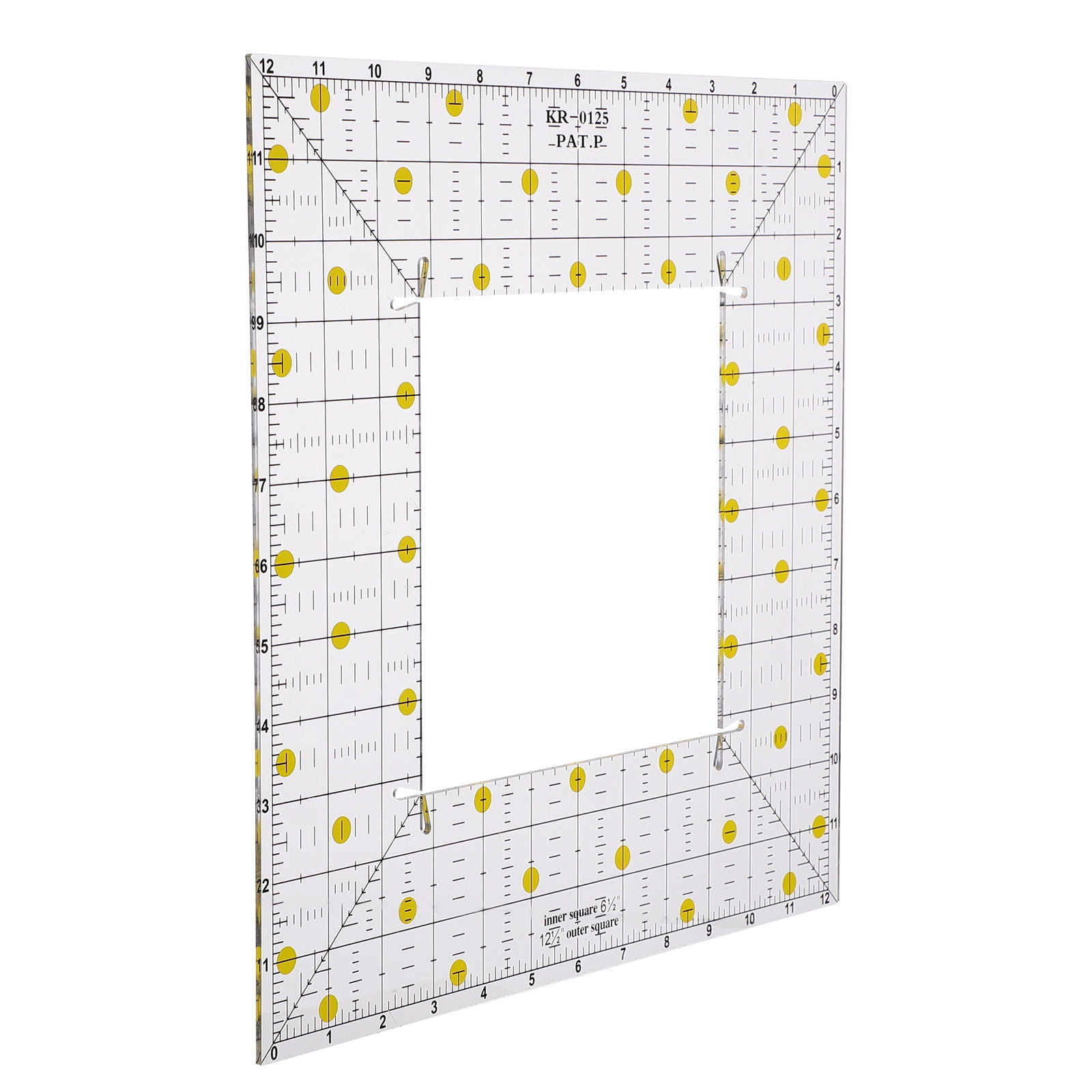 Raindrops Patchwork Slotted Ruler for Fabric Cutting, Measuring, Sewing, Quilting, and Quilt Making Tools