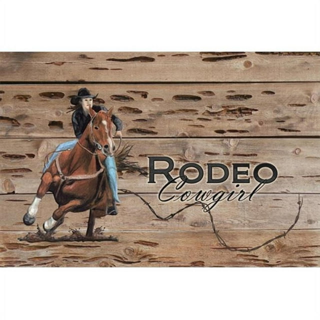Carolines Treasures SB3055PLMT Rodéo Cowgirl Baril Racer Tissu Set de Table