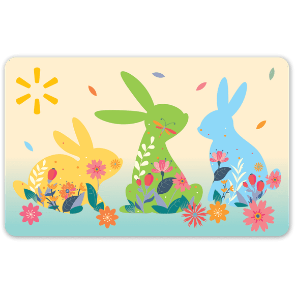 Whimsical Bunnies Walmart Gift Card