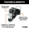 thumbnail image 2 of CURT 48190 Pintle Hitch with 2-Inch Trailer Ball, 16,000 lbs, Mount Required, 2 of 4